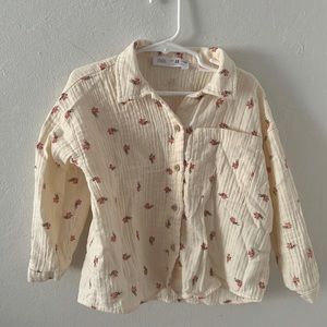 Zara button down shirt (flowers)